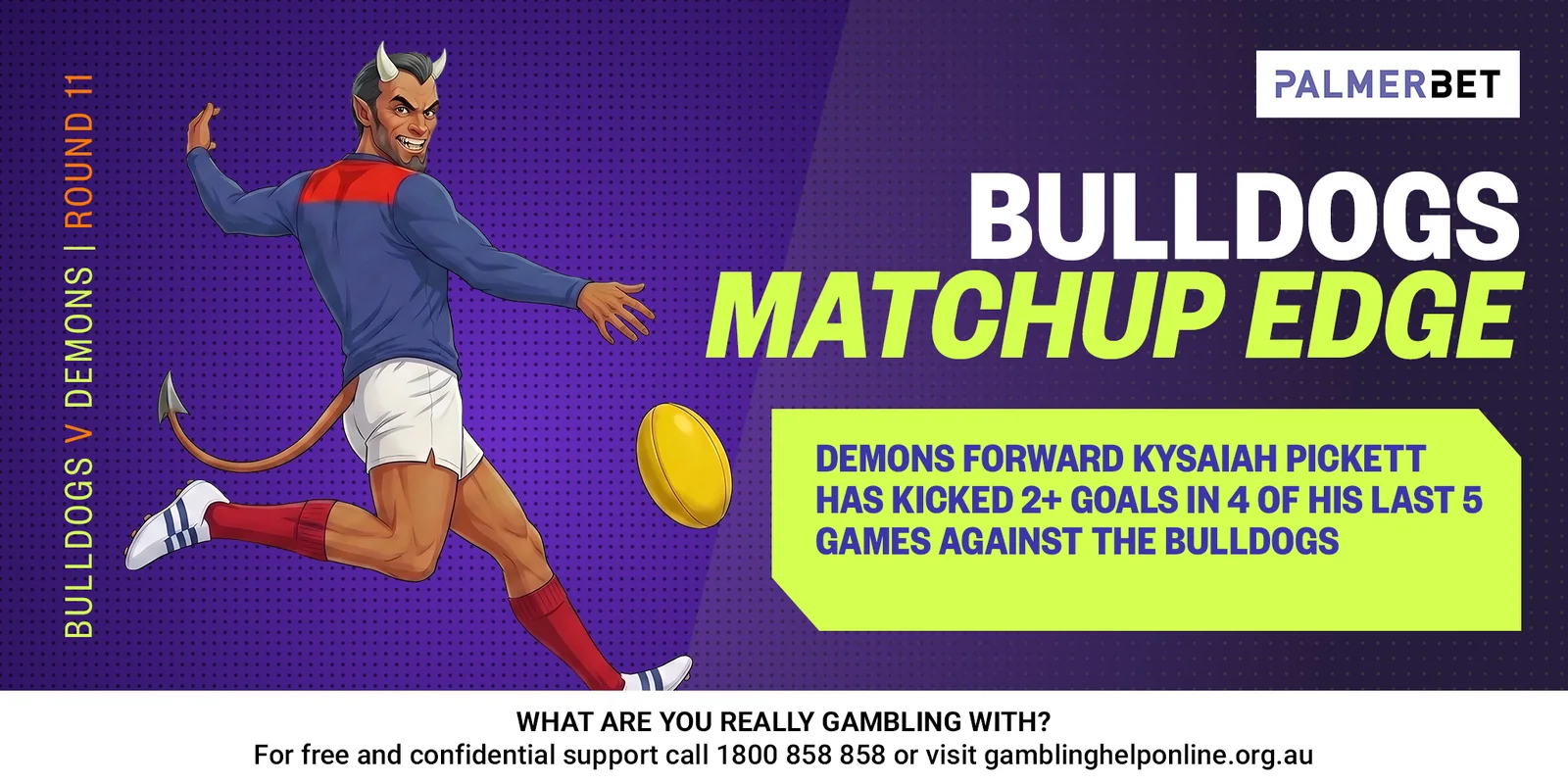 AFL stat tile: Bulldogs Matchup Edge