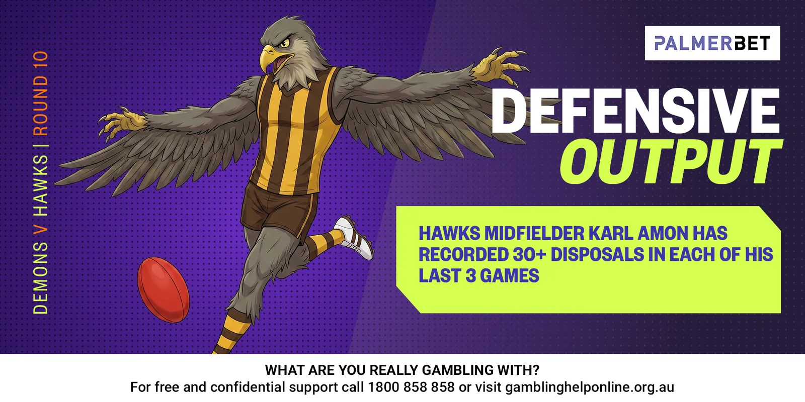 AFL stat tile: Defensive Output