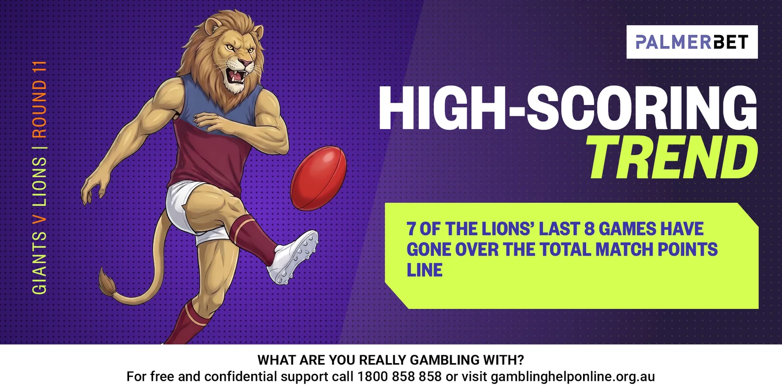 AFL stat tile: High Scoring Trend