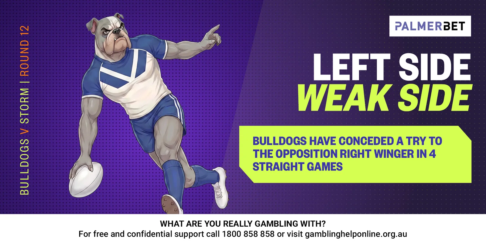 NRL stat tile: Left Side Weak Side